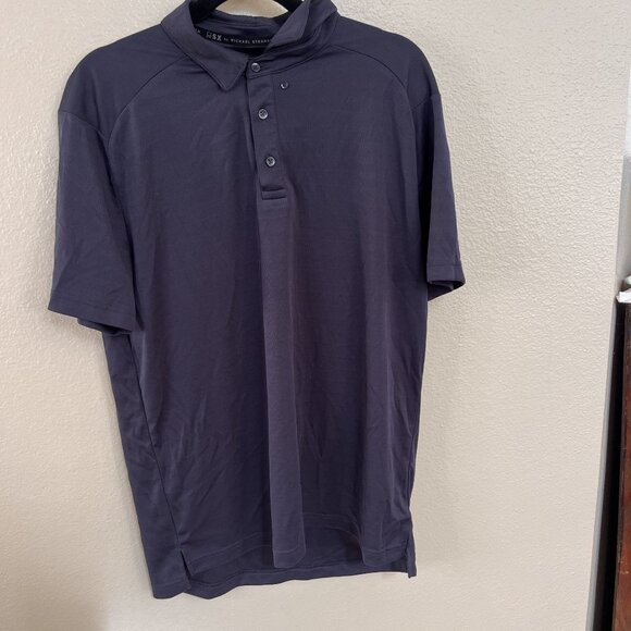 MSX By Michael Strahan Mens Blue Polo Shirt L Moisture-Wicking Polyester - Picture 1 of 5